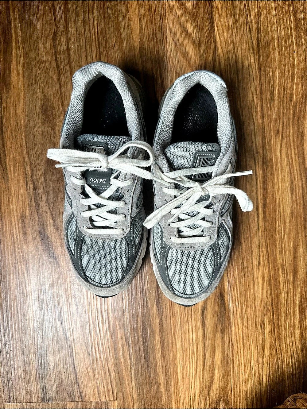 New Balance 990v4 Gray & White Sneakers